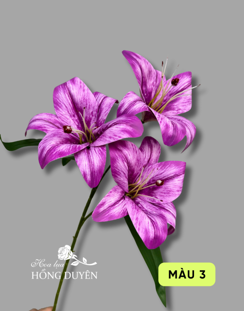 Cành hoa ly 3 bông nở nhập khẩu